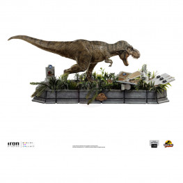 Jurassic Park Demi Art Scale socha 1/20 T-Rex attacks Donald Gennaro 30 cm